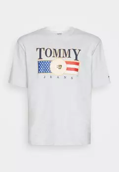 Футболка с принтом Tommy Jeans, серый меланж