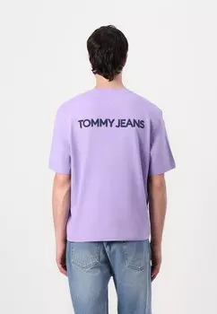Футболка с принтом Tommy Jeans, сиреневый
