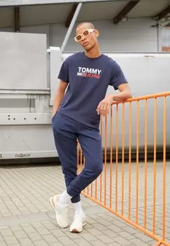 Футболка с принтом Tommy Jeans, темно-синий