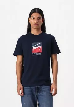 Футболка с принтом Tommy Jeans, темно-синий
