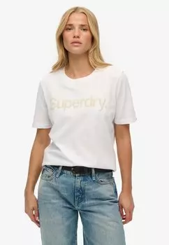 Футболка с принтом TONAL CORE Superdry, белый