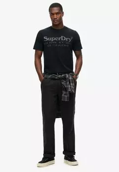 Футболка с принтом TONAL VENUE LOGO Superdry, черный