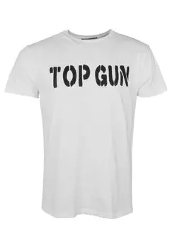 Футболка с принтом TOP GUN, белый