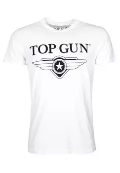 Футболка с принтом TOP GUN, белый
