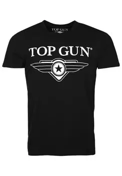 Футболка с принтом TOP GUN, черный