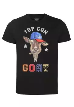 Футболка с принтом TOP GUN, черный