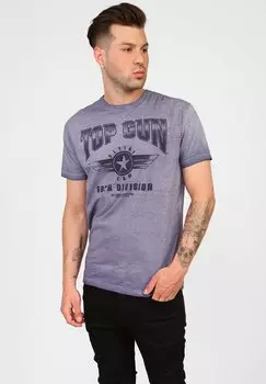 Футболка с принтом TOP GUN, синий