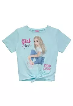 Футболка с принтом TOP Model, синий