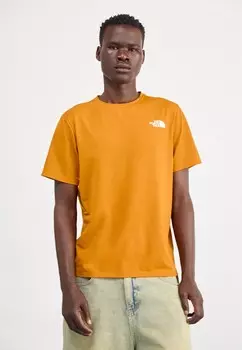 Футболка с принтом TOPOGRAPHIC FOUNDATION TEE The North Face, оранжевый