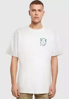 Футболка с принтом TORC RAMEN DANCING KITTY Merchcode, белый
