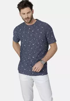 Футболка с принтом TOSCARETTA Babista, темно-синий