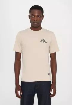 Футболка с принтом TOTEM DARUMA TEE Evisu, серо-коричневый