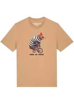 Футболка с принтом TOUR DE FRANZ Watapparel, цвет latte