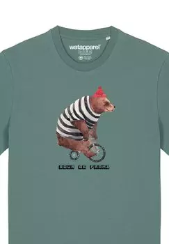 Футболка с принтом TOUR DE FRANZ watapparel, темно-зеленый