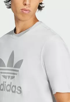 Футболка с принтом TREFOIL adidas Originals, серый