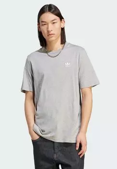 Футболка с принтом TREFOIL ESSENTIALS adidas Originals, цвет medium grey heather