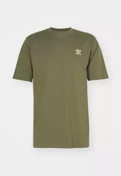 Футболка с принтом TREFOIL ESSENTIALS adidas Originals, оливковый