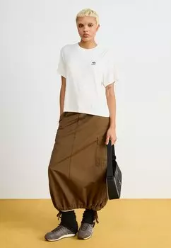 Футболка с принтом TREFOIL TEE LEO adidas Originals, молочный