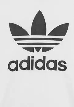 Футболка с принтом Trefoil Tee Unisex adidas Originals, белая