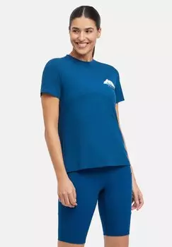 Футболка с принтом TREKKING FALKE, синий