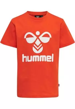 Футболка с принтом TRES Hummel, цвет cherry tomato
