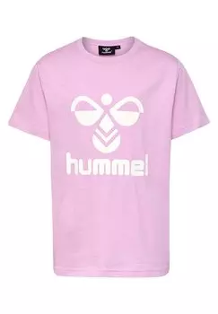 Футболка с принтом TRES Hummel, цвет pastel lavender