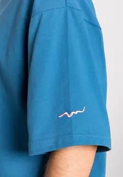 Футболка с принтом Trespass Oversized Tee Unisex Grimey, синяя