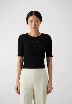 Футболка с принтом Tritone Maglia Pinko, черный