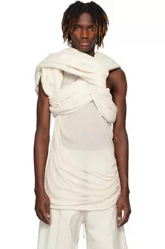 Футболка с принтом тройного пончика Hollywood Rick Owens, цвет natural