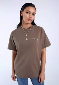 Футболка с принтом TROOPER Dr.Denim, светло-коричневый