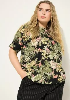 Футболка с принтом TROPICAL-RUNDHALS HALBARM Studio Untold, мультиколор