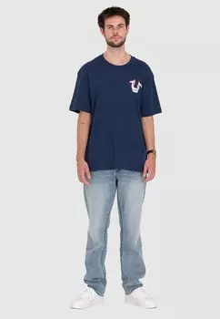 Футболка с принтом True Religion, темно-синий