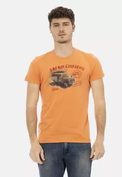 Футболка с принтом Trussardi Action, оранжевый