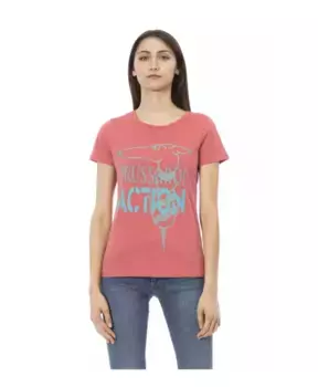 Футболка с принтом Trussardi, розовый