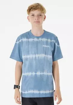 Футболка с принтом TUBE HEADS DYE Rip Curl, цвет dusty blue