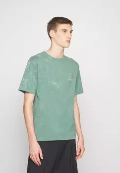 Футболка с принтом tudes, выбеленный синий