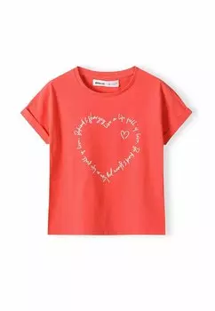 Футболка с принтом TURN UP SHORT SLEEVE MINOTI, цвет red