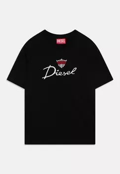 Футболка с принтом Twashg6 Over Unisex Diesel, черный