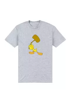 Футболка с принтом TWEETY 80TH HAMMER Henry Tiger, цвет Mottled Light Grey