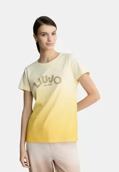 Футболка с принтом TWEETY/STRASS LIU JO, бежевый