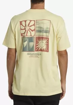 Футболка с принтом TWIN FINS Billabong, оранжевый