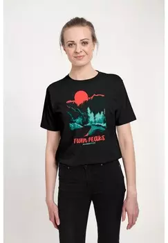 Футболка с принтом TWIN PEAKS PARKS POSTER Henry Tiger, черный