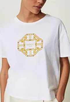 Футболка с принтом TWINSET, белый