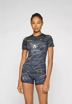 Футболка с принтом UFC FUSION AUTHENTIC FIGHT NIGHT WOMENS PERFORMANCE SHORT SLEEVE RASHGUARD CHAMPION Venum, черный