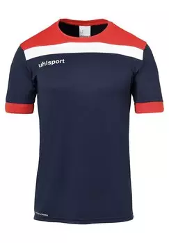 Футболка с принтом uhlsport, цвет marine/rot/wei