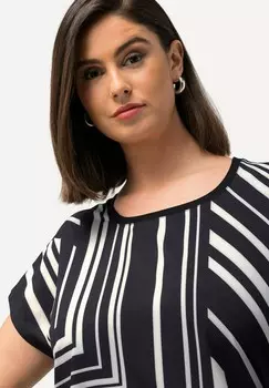 Футболка с принтом Ulla Popken, черный