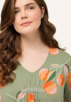 Футболка с принтом Ulla Popken, цвет Stone