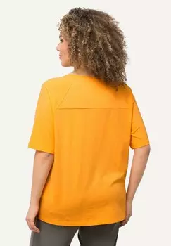 Футболка с принтом Ulla Popken, оранжевый