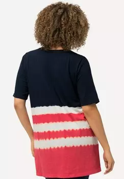 Футболка с принтом Ulla Popken, темно-синий