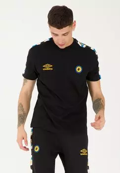 Футболка с принтом Umbro, черная